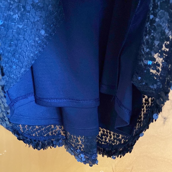 Express Navy Sequin Mini Dress - Picture 9 of 11